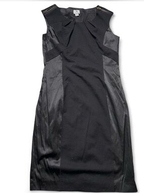 Worthington Black Paneled Midi Sheath Dress